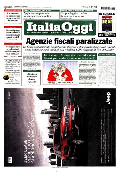 Italia oggi : quotidiano di economia finanza e politica